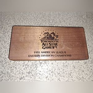 Vintage 91 Toronto allstar Game wooden engraved box